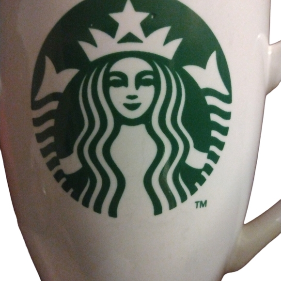Starbucks 2011 Mug White w. Classic Green Brand ICon w. Vertical "Starbucks" - Picture 2 of 8